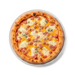 Pizza 4 Quesos + Jamón 30 Cm.