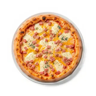 Pizza 4 Quesos + Jamón 33 Cm.