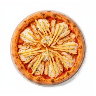 Pizza De Pollo Y Patatas Fritas 43 Cm.