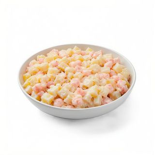 Tapa De Ensaladilla Casera Con Langostinos