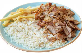 Menú Plato De Kebab Con Arroz