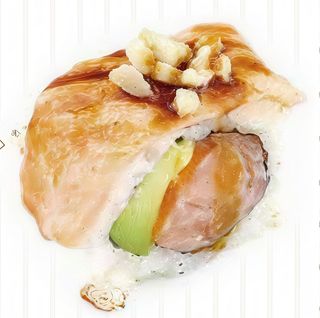 Uramaki sake flambeado 8pzs.