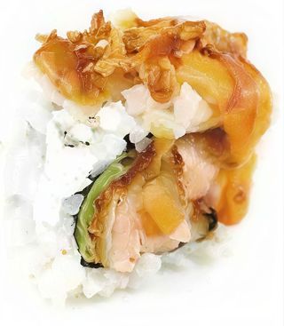 Uramaki sake tempura 8pzs.