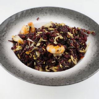 Arroz negro con marisco