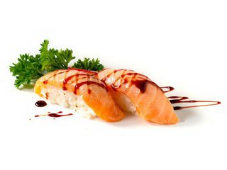 Nigiri de salmón flameado (2 uds.)