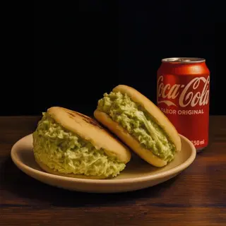 Combo (2 unidades) arepas reina pepiada y bebida