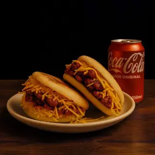 Arepa de Chistorra (1 unidad) y bebida