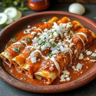 Enchiladas de ternera