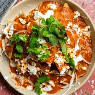 Chilaquiles de cerdo
