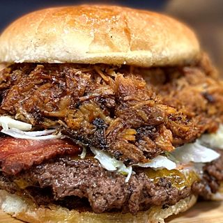 Smash burger pulled pork
