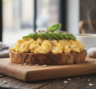 Tostada De Huevos Revueltos