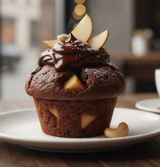 Magdalenas Veganas De Chocolate Y Pera