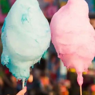 Cubo Algodon Dulce Rosa