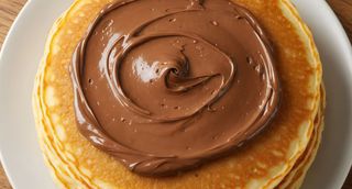 Pancakes de chocolate y Nutella