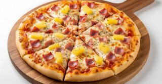 Pizza hawaiana 28 cm.