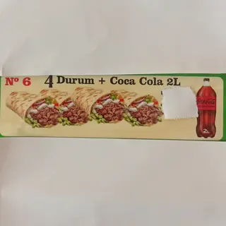 N 6 4Durum + coca cola 2L
