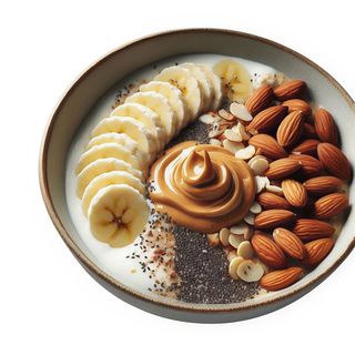 Bol Crujiente De Plátano Y Nueces