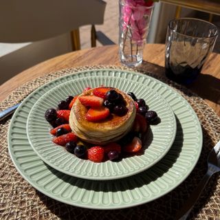 Panqueques de proteína de platano 