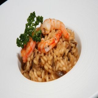 Risotto De Gambas Con Parmesano Viejo