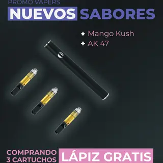 Promo Vaper CBD – 3 Cartuchos + Batería GRATIS