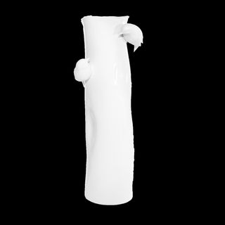 Jarrón porcelana pájaros blancos h45 b11