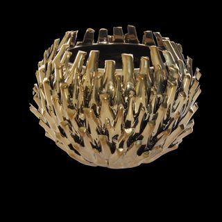 Maceta cerámica Cardo oro d17 h12,5