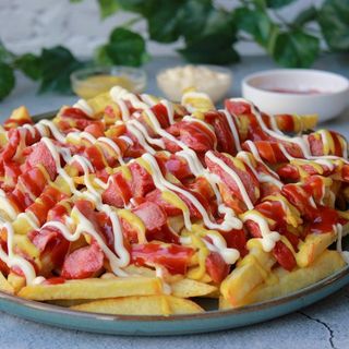 Salchipapas sencilla