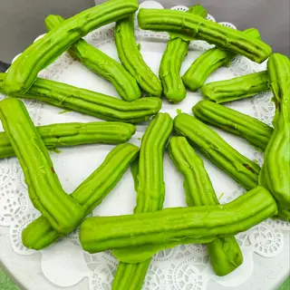 7 churros de pistacho