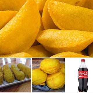 Combo 3: Dos Papas Rellenas + Dos Empanadas + Dos Aborrajados de Maduros + Coca-Cola Lt