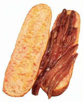 Bocadillo De Anchoa Con Tomate