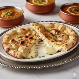 Cheese and garlic nan