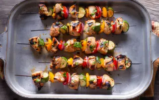 Brochetas De Pollo Y Pimientos (4 Uds.)