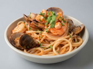 Espaguetis Con Mariscos