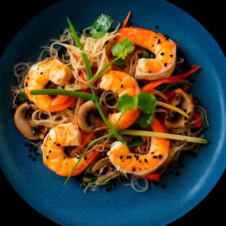 Fideos de cristal con cambas