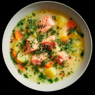 Sopa de salmon
