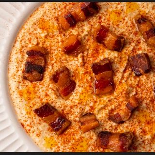 Hummus con guanciale