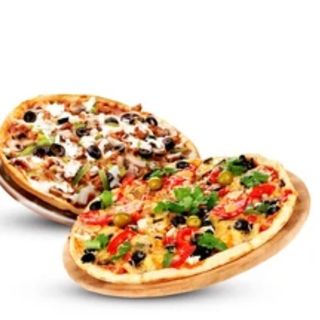 2 pizza con coca cola 2L