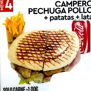 Menú campero pechuga pollo