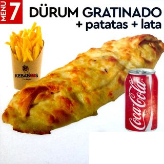 Menú dürum gratinado