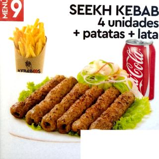Menú seekh kebab (4 uds.)