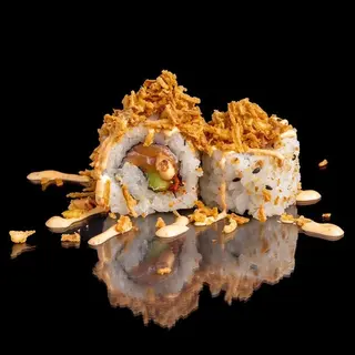 130. ROLLO CRUJIENTE DE SALMÓN PICANTE (4pzs)