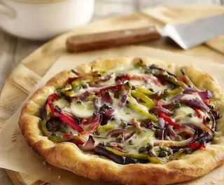 Pizza vegetariana (30 x 30 cm.)