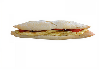 Bocadillo de salmón ahumado