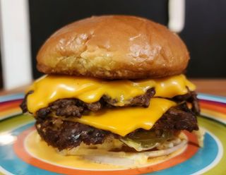 Double queso burger