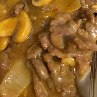 Ternera con salsa curry
