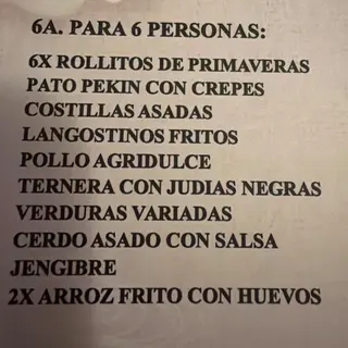 PARA SEIS PERSONAS