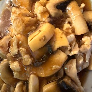 Pollo con champiñones 