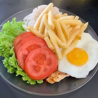 Kebab En Plato Vegetal