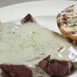 ENTRECOTTE DE VACA MADURADA A LA PIMIENTA VERDE O AL ROCAFORT