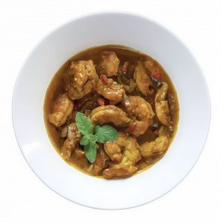 Gambas con salsa BBQ